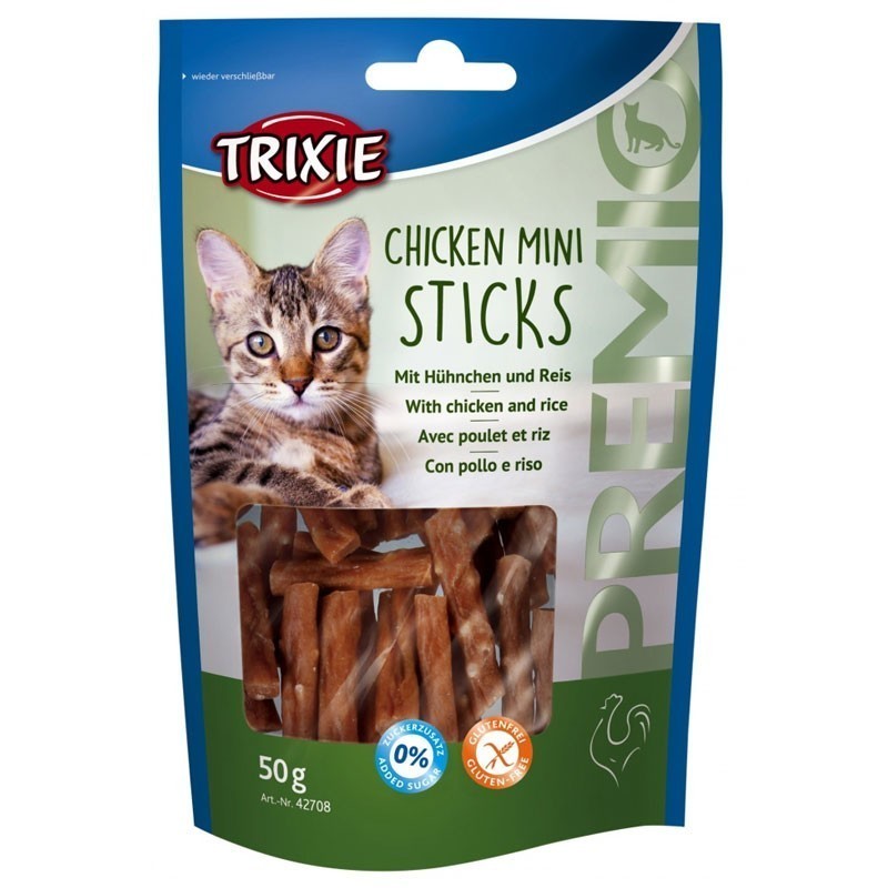 TRIXIE PREMIO CAT CHICKEN MINI STICKS 50GR